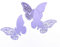 ElecMotive 100 PCS Segnaposto Segnabicchiere Farfalla Carta Segnatavolo per Feste Matrimonio/Adesiv da Parete Decorazioni (Lilla)