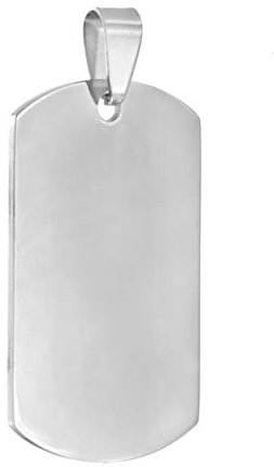 TEMPUS FUGIT. Placa de identificación o Emergencia Sanitaria para Grabar de Acero Inoxidable Brillante Antialérgico