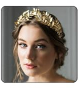 Chargances Bridal Gold Leaf Crown Headband Bridal Tiara Gold Leaf headpiece for Wedding Prom Festival Bridesmaid Hair Accessoriecs(Gold)