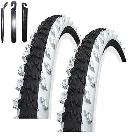 Angebot-Set / 2 x Kenda K-829 MTB 24 Fahrradreifen Fahrradmantel Schwarz/Weiß 50-507 (24x1.95) inkl. 3 Reifenheber