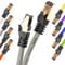 Duronic Ethernet Cable 3M High Speed CAT 8 Patch Network Shielded Lead 2GHz / 2000MHz / 40 Gigabit, CAT8 SFTP Wire, Snagless RJ45 Super-Fast Data - Grey