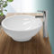 ECD Germany Waschbecken Waschtisch Ø 420 x 170 mm aus Keramik Rund Weiß - Aufsatzbecken Aufsatzwaschbecken Handwaschbecken Aufsatzwaschtisch Spülbecken Becken Wasserfall Waschschale Waschschüssel