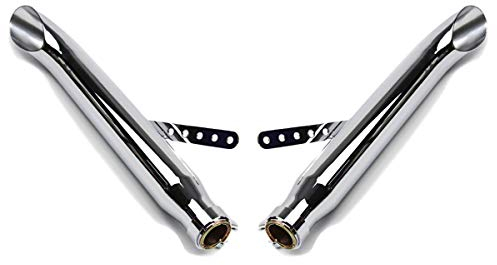 Set 2X Pot d'échappement Turn Out pour Chopper Custombikes Caferacer TO3