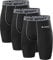 AMZSPORT 3er Pack Herren Kompressionsshorts, Kurze Kompressionshosen Radlerhose Schnelltrocknende Sporthose Funktionsunterwäsche,Schwarz L