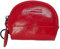 BAWAKO Porte-monnaie en cuir véritable, adapté pour les pièces de monnaie, rouge, fermeture éclair, avec porte-clés, s