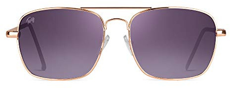 TWIG RUSKIN Sonnenbrille Herren/Damen UV400 rechteckig Vintage