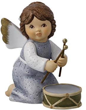 Goebel Weihnachtsdekoration Engelsfigur aus Porzellan hergestellt, Maße: 8.5 cm x 8 cm x 5 cm, 11-750-77-1