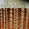 5x 1M Türvorhang Kristall Perlen Girlande Acryl Perlenband Fadenvorhang Perlenvorhang Hängende Partei Dekor Ornament Anhänger für DIY Hochzeit Dekor Vorhang Lampe Garten Party Weihnachten,Champagner