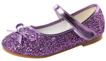 Ballerine da Bambine e Ragazze Elegante Ragazza Tacchi Alti Principessa Mary Jane Scarpe Tacchi Scarpe da Festa di Nozze (Viola, Numeric_30)