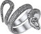 ChainsHouse Edelstahl Schlange Fingerring für Herren Männer Gothik Statement Ring Snake Fingerring mit Geschenkebox für Freunden Ehemann