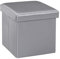 Bonlife Coffre a Jouets Poufs et Repose Pieds Chevet de Lit Meuble Salon Volume de 20 L Rangement Jouet Enfant Limite de Poids 150kg (Gris-1)