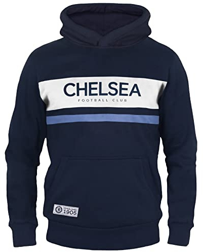 Chelsea Official Football Gift Boys Fleece Graphic Hoody Blue 4 Years