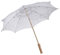 TOYANDONA White Wedding Parasol Umbrella, Lace Cotton Umbrella with Wooden Handle Crafted Flowers Embroidery Bridal Umbrellas for Weddings Photo Props Lady Costume