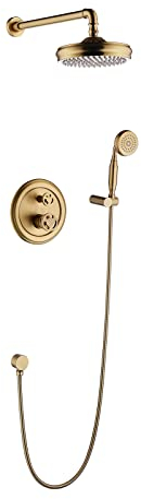 XJTNLB Mischbatterie für Dusche Unterputz, Dusche Regendusche Set Wassersparend mit Kopfbrause Handbrause