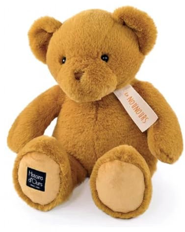 Histoire d'ours - Großer Plüschbär – Der Teddybär – Ocker – 40 cm – großes Plüschtier super weich zum Kauen für Kinder – Geschenkidee zur Geburt, Weihnachten, Geburtstag – HO3239