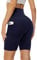 Missluck Radlerhose Damen mit Taschen Kurze Sporthose Hohe Taille Leggings Blickdicht Shorts Sommer Hose für Yoga Gym (Marineblau,S-M)