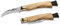 Coltello Antonini, serie Old Bear®, misura M, manico olivo con pennello con 4 ciuffi in crine, ghiera ottone, lama cogli-funghi acc.inox W 1.4060 - art. 9387/19_LU