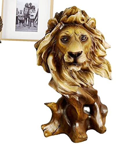 Niktule Tigerkopf Figur - Tierbüste Statue aus Kunstharz | Tiger, Adler, Löwe, Wolfskopf, Statue, Figur, Tierbüste, Skulptur, Vintage-Kunst, Heimdekoration für Zimmer