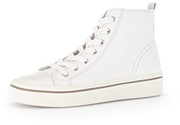 Gabor Damen High-Top Sneaker, Frauen Halbschuhe,Wechselfußbett,Best Fitting,Laufschuhe,schnürschuhe,schnürer,Latte (Panna),40 EU / 6.5 UK
