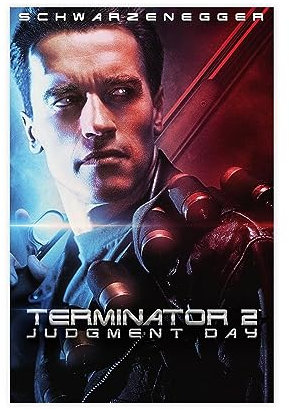 EMIGOS Filmposter Terminator 2 Judgment Day, Leinwand, Poster, Schlafzimmer, Dekoration, Sport, Landschaft, Büro, Raumdekoration, Geschenk, ungerahmt, 30 x 45 cm