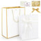 Geschenkboxen mit Deckel Set, Weiß Geschenkschachtel mit Geschenktüte Grußkarte Geschreddertes Papier, Geschenkbox mit Schleife für Hochzeiten,Weihnachten,Geburtstage,Jubiläen