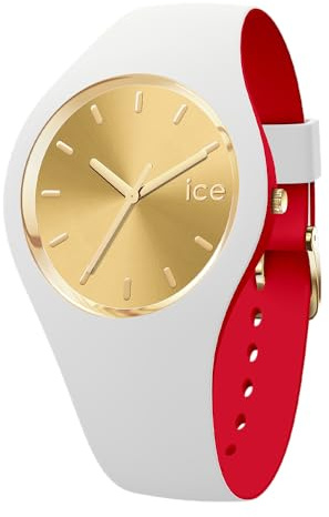 ICE-WATCH - Ice Loulou White Gold chic - Weiße Damenuhr mit Plastikarmband