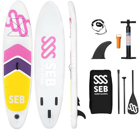 SEB SUP 10'6 Grigio - Rosa Neon
