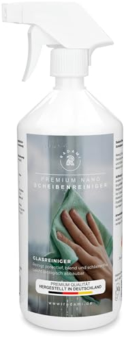 Glasreiniger Nano Scheibenreiniger Fensterreiniger Fensterscheiben, Spiegel 1L für streifenfreie Scheiben