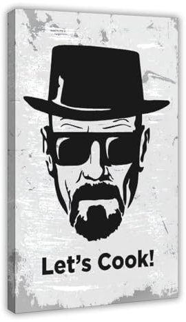 doegka Walter White Heisenberg Lets Cook Breaking Bad Kunstposter Leinwand Poster Schlafzimmer Dekor Landschaft Büro Zimmer Dekor Geschenk 40 x 60 cm