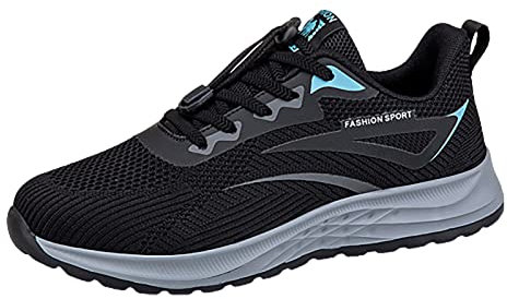 Zapatillas de correr para hombre, sin cordones, para caminar, baloncesto, zapatillas de deporte para hombre, zapatillas de correr para hombre, zapatos deportivos para correr para hombre, Black, 39 EU