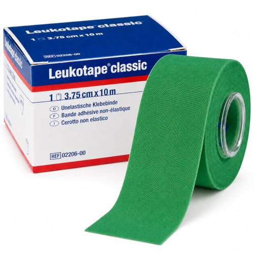 Leukotape Classic 3,75cm x 10m grün, Sporttape unelastisch, Tapeverband