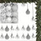 Juego 24 Bolas Navidad Roja | Adorno Navideño | Decoración Árbol Navidad | Bolas plástico 3 cm | Buró design (Plata)
