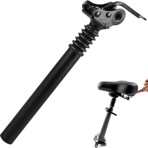 Spring Federsattelstütze, 27.2mm Sattelstütze Klappbar Federsattelstütze E-Bike-Sattelstützen, Fahrrad-Sattelstütze Gefedert aus Aluminiumlegierung für E-Bike-Faltrad, MTB, Downhill