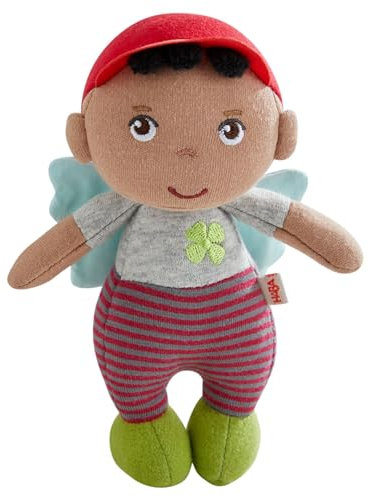 HABA Schutzengel Oskar – Kuscheliges Stoffpüppchen (15 cm), perfektes Willkommensgeschenk für Babys & Kleinkinder – Waschbar bei 30 °C – 2011868001