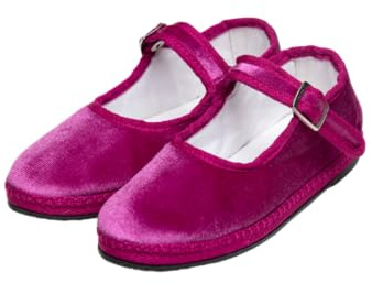 LE FURLANETTE Bambina Scarpe friulane da Bambina in Velluto con Cinturino (Rosa, Sistema Taglie Calzature EU, Bimbo (0-5 Anni), Numero, Stretta, 29)
