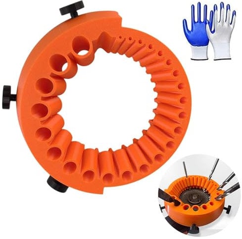 Power Drill Bit Grinding Attachment, Generico Affilatrice Punte Trapano, Affila PuntePer Tutte Le Punte, Drill Bit Sharpener, Punte Da Trapano Da 2 A 13 Mm Per Rettifica Smerigliatrice Da 125 Mm
