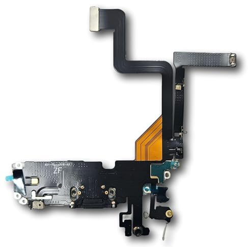 DHLK® Ladebuchse Dock Connector kompatibel mit iPhone 14 Pro - Charging Port Flex, Schwarz A2659, A2889,A2892,A2891