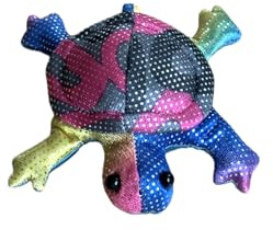 LK Trend & Style Sandtier Schildkröte Handschmeichler, 11 cm, Plüschtier mit Sandfüllung, Mehrfarbig (Grau - Rosa - Blau)