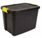 Muddy Hands Heavy Duty Plastic Storage Box with Padlockable Lid Home Garden Office Stackable Container (Made from Recycled Plastic) (60 Litre)