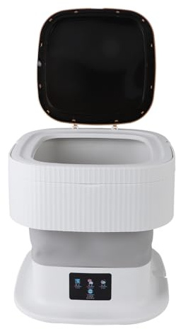 Mini -Waschmaschine, Unterwäsche Waschmaschine 11.5L Falten Sie Große Kapazität 3 Modi mit LCD -Touchscreen Mini Tragbare für Kleine Handtücher, Korsetts, Unterwäsche, Socken (EU-Stecker)
