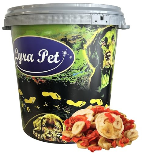 Lyra Pet® 5 kg Obst-Gemüse-Mix getrocknet in 30 L Tonne | Reich an Vitaminen & Ballaststoffen - Einzelfutter für Vögel, Nager, Pferde & Reptilien - Natürliches Futter als Ergänzung