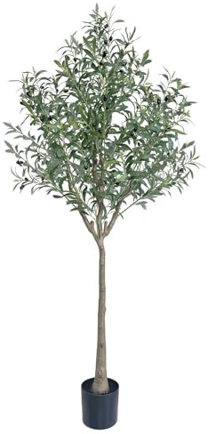 LOFTPLUS Kunstpflanze Olivenbaum Künstlich Pflanzen - 180cm Groß Künstlicher Olive Tree, Moderne Dekoration Kunstpflanzen Wie Echt für Wohnzimmer, Schlafzimmer, Büro, Housewarming Geschenk