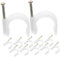 LIFKOME 50 Pièces Clip de Câble Ethernet Agrafes Pe pour Fixation Murale Installation Facile et pour Organiser Vos Câbles Maison ou Au Bureau