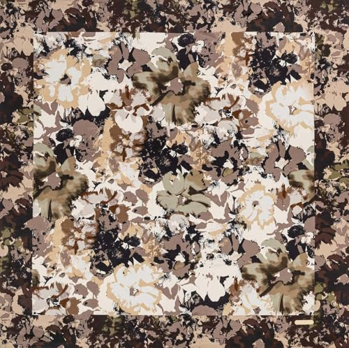 Roeckl Tuch Camouflage Flowers Scarf Multi Camel mehrfarbig
