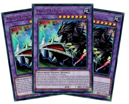 Dyna Panzer - Playset (3 Karten) - BLCR-DE018 - Ultra Rare - 1. Auflage - Deutsch - Yugioh - Battles of Legend: Crystal Revenge - mit RC-Fieldcenter