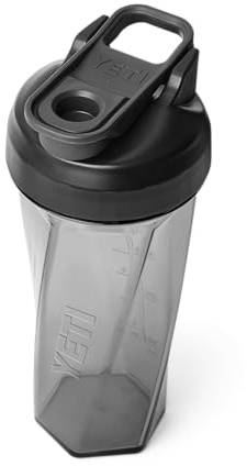 YETI Yonder 27 oz (737 ml) Leakproof Protein Shaker Bottle, Charcoal | 100% Leakproof Shaker Cup with Whisk-Free Helimix Technology, Quick-Access Cap & Measurement Marks - Dishwasher Safe