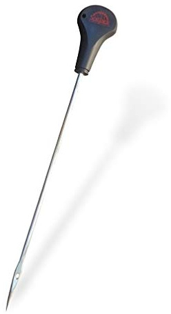 SpitJack Meat Trussing Needle. 12 Inch Stainless Steel Whole Hog, Pig, Lamb, Crown Roast of Pork Stitcher. Fish Bait Stringer Tool