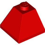 Lego® Dachsteine Schrägsteine Ecksteine Rot (20 Stück) - 2x2 Außenecken für Lego® Häuser, Dächer und Gebäude - Ideal für kreative Bauprojekte