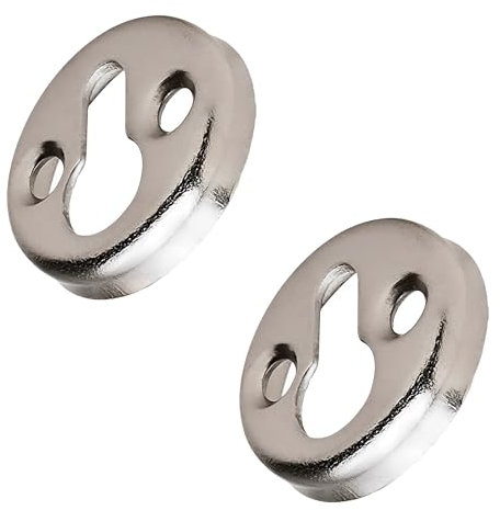 Gedotec Ensemble d'Attache Charnière Invisible | Taquet à Fixer en Acier Ø 30mm | Paquet de 2 | Support d'Accroche Amovible Circulaire pour Meuble, Lit, Literie, Cadre, Sommier, Canapé