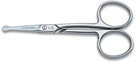 3 Claveles 12044 - Babyschere, gebogen, rostfrei, 4